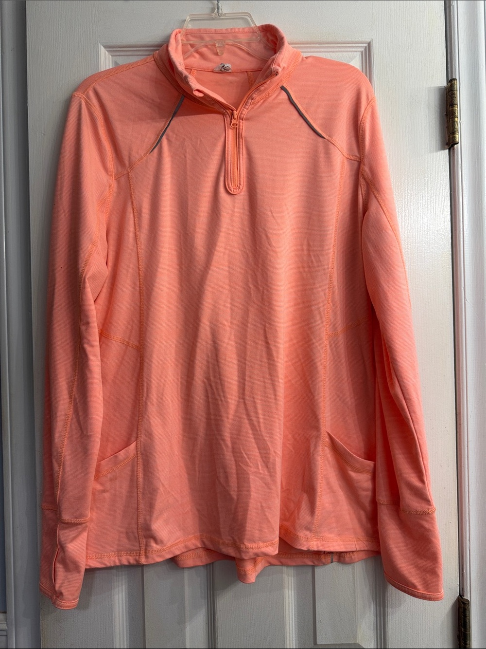 Everlast Coral Pink Quarter-Zip Long Sleeve Top